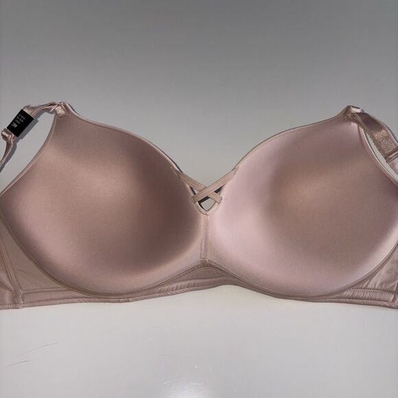 TORRID Wire Free Push Up Solid 360 Back Smoothing Dream Bra 46C NWT Rose Dust - Picture 6 of 9